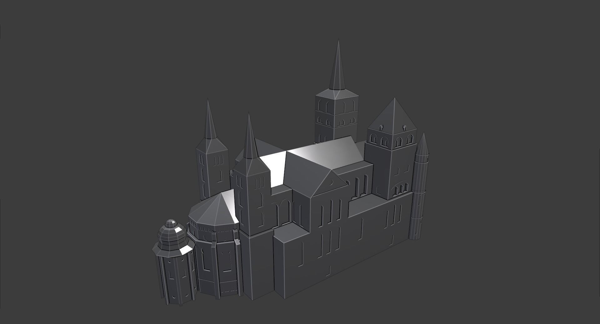 Trier cathedral 3D printable model 3D print model_8
