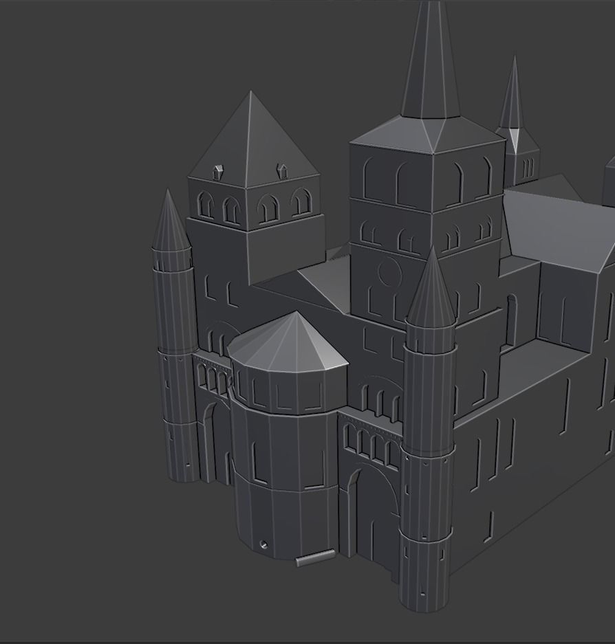 Trier cathedral 3D printable model 3D print model_12