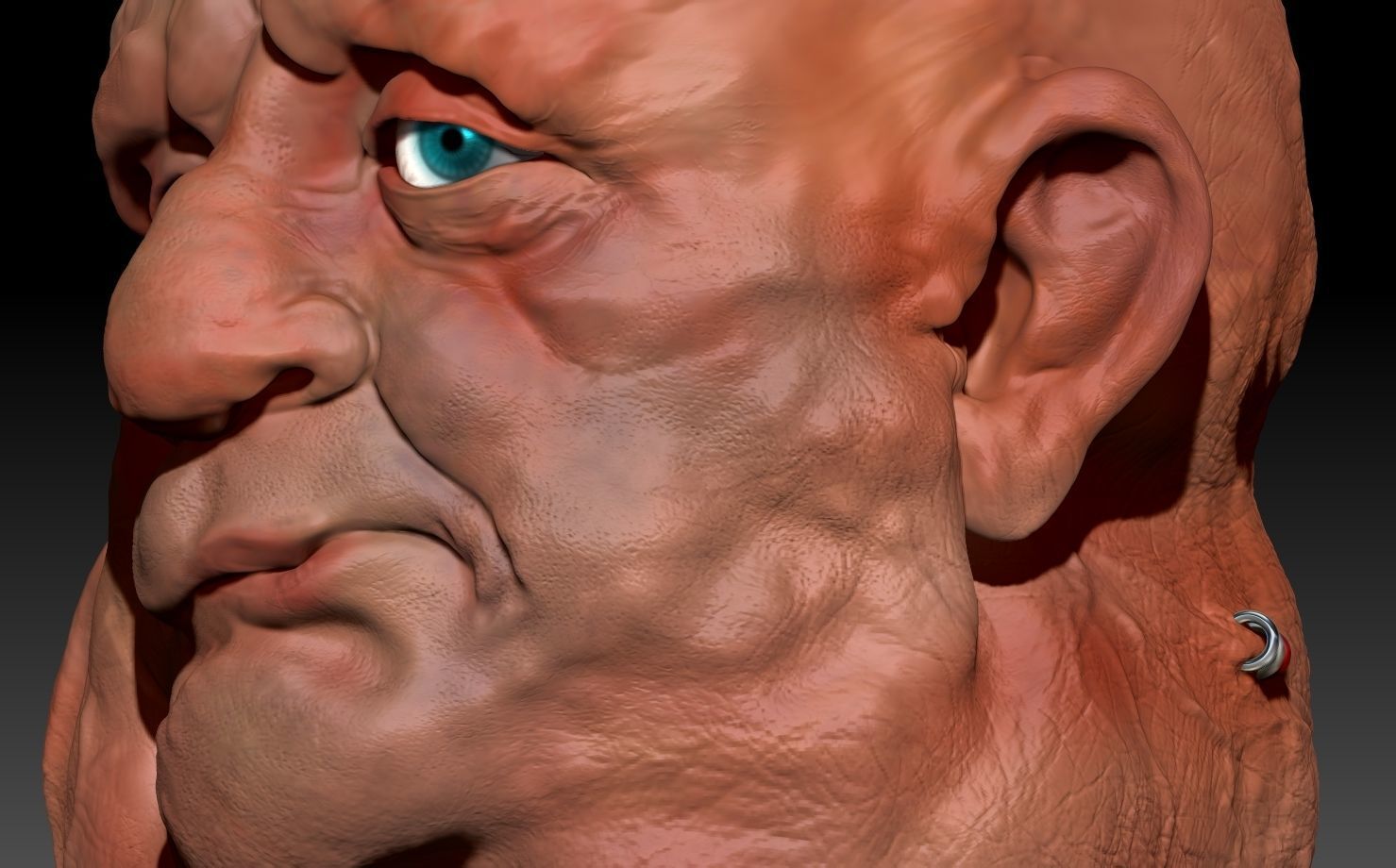 broken demon horn  3D print model_4