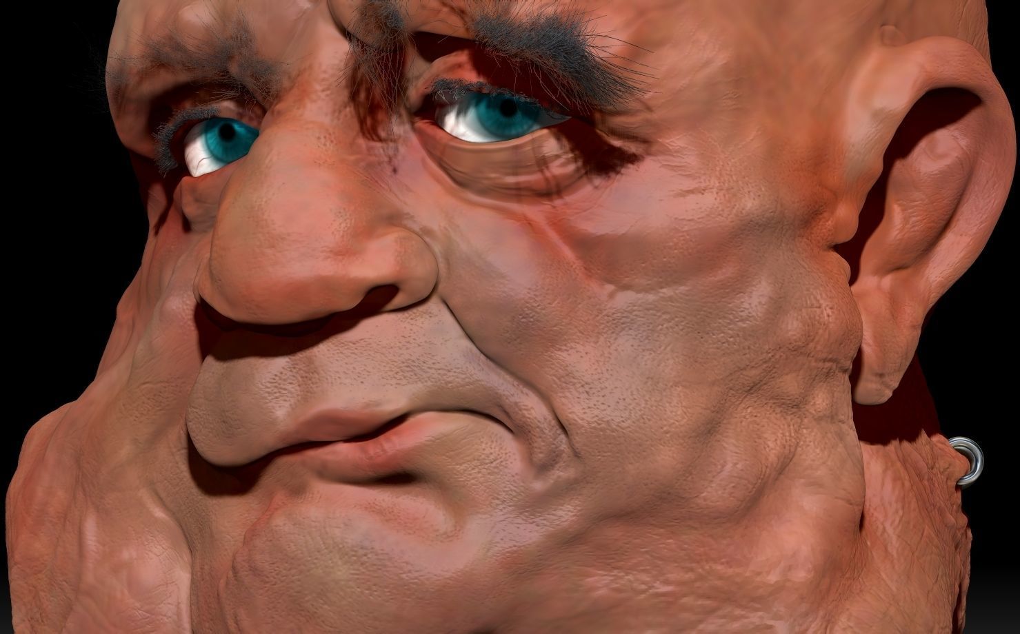 broken demon horn  3D print model_2