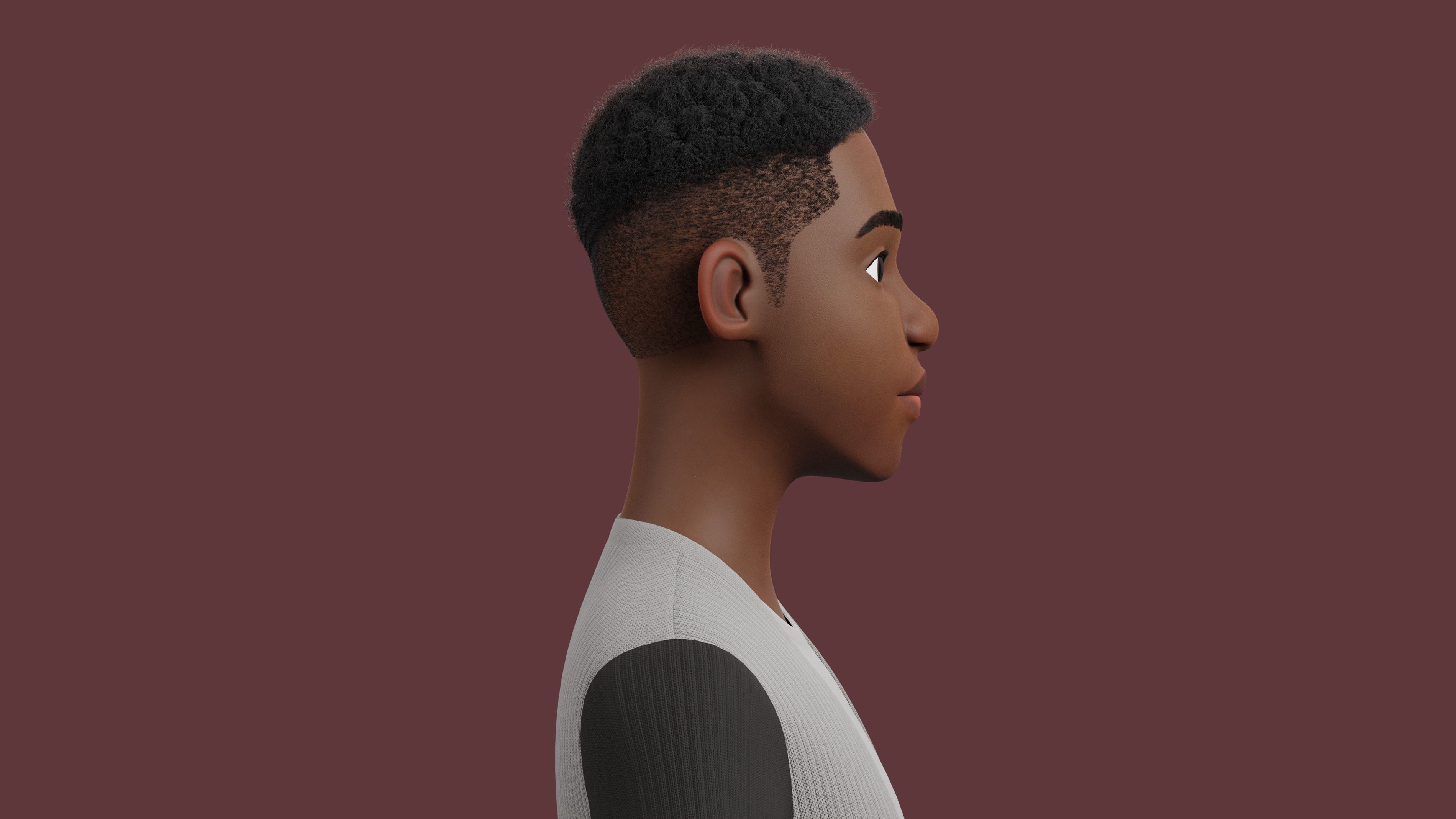 Stylized Boy NOT Rigged 3D model_7