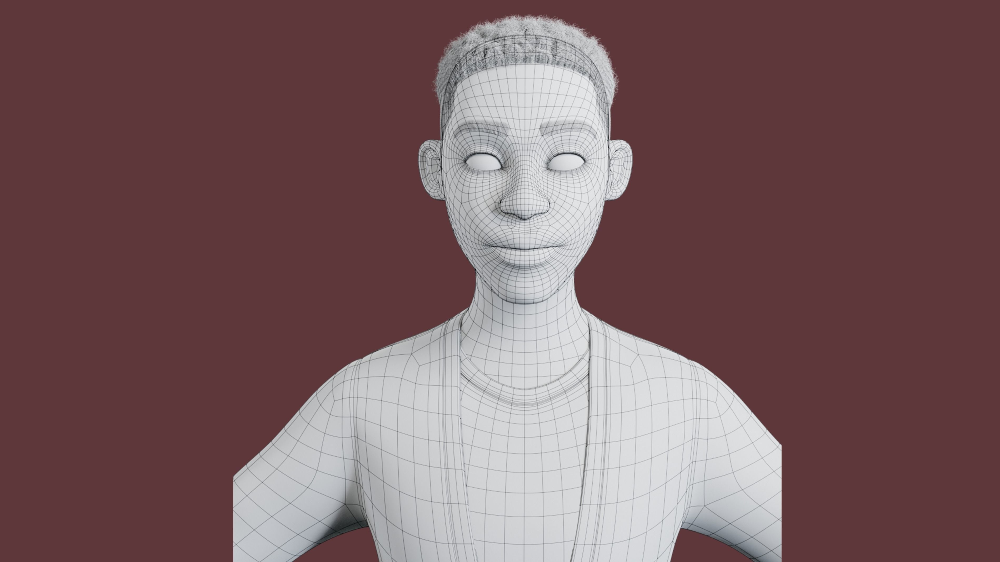Stylized Boy NOT Rigged 3D model_33