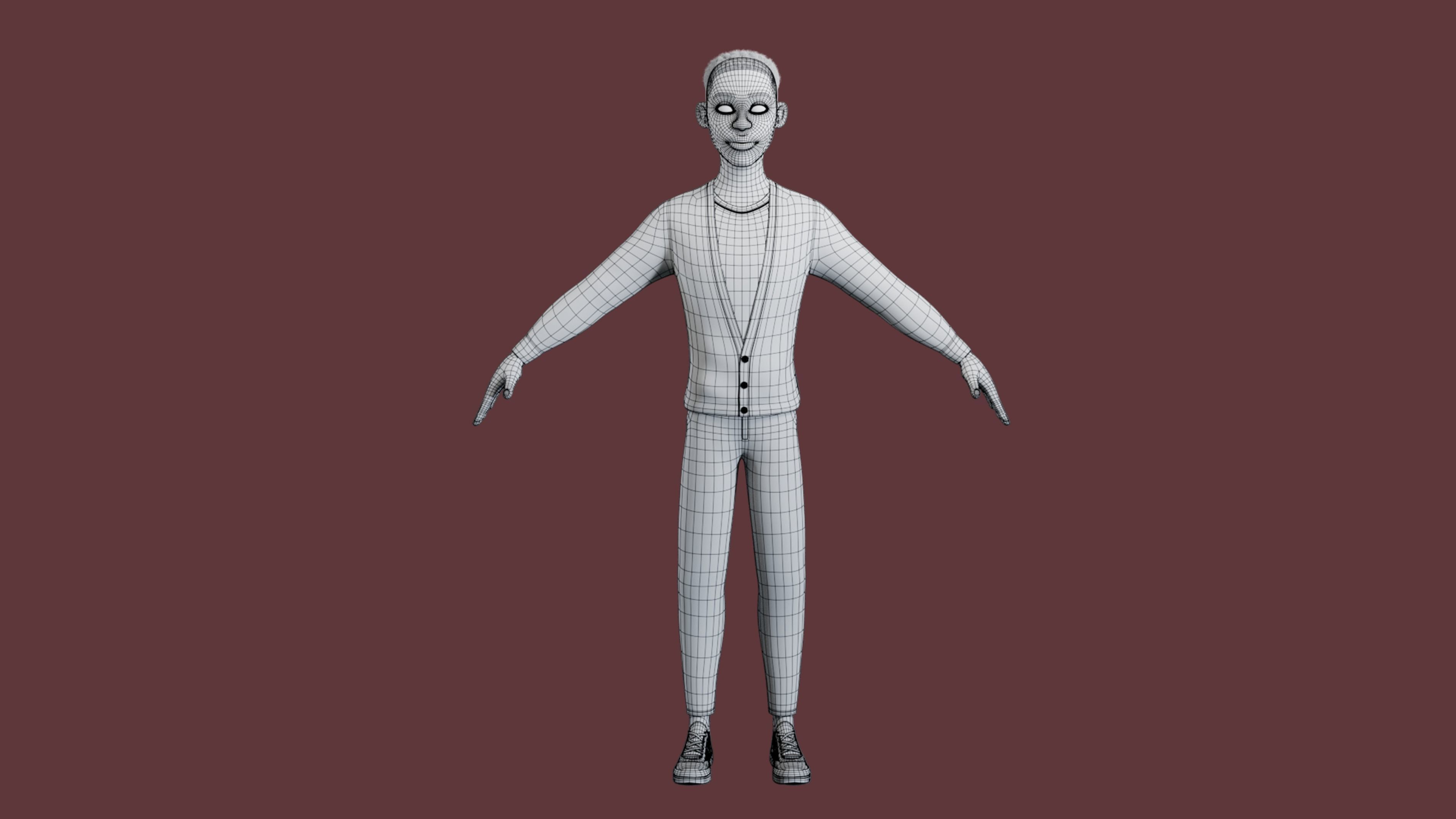 Stylized Boy NOT Rigged 3D model_27