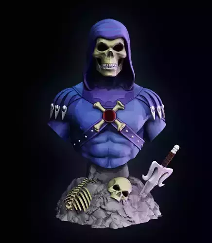 Skeletor he-man bust 3D print model