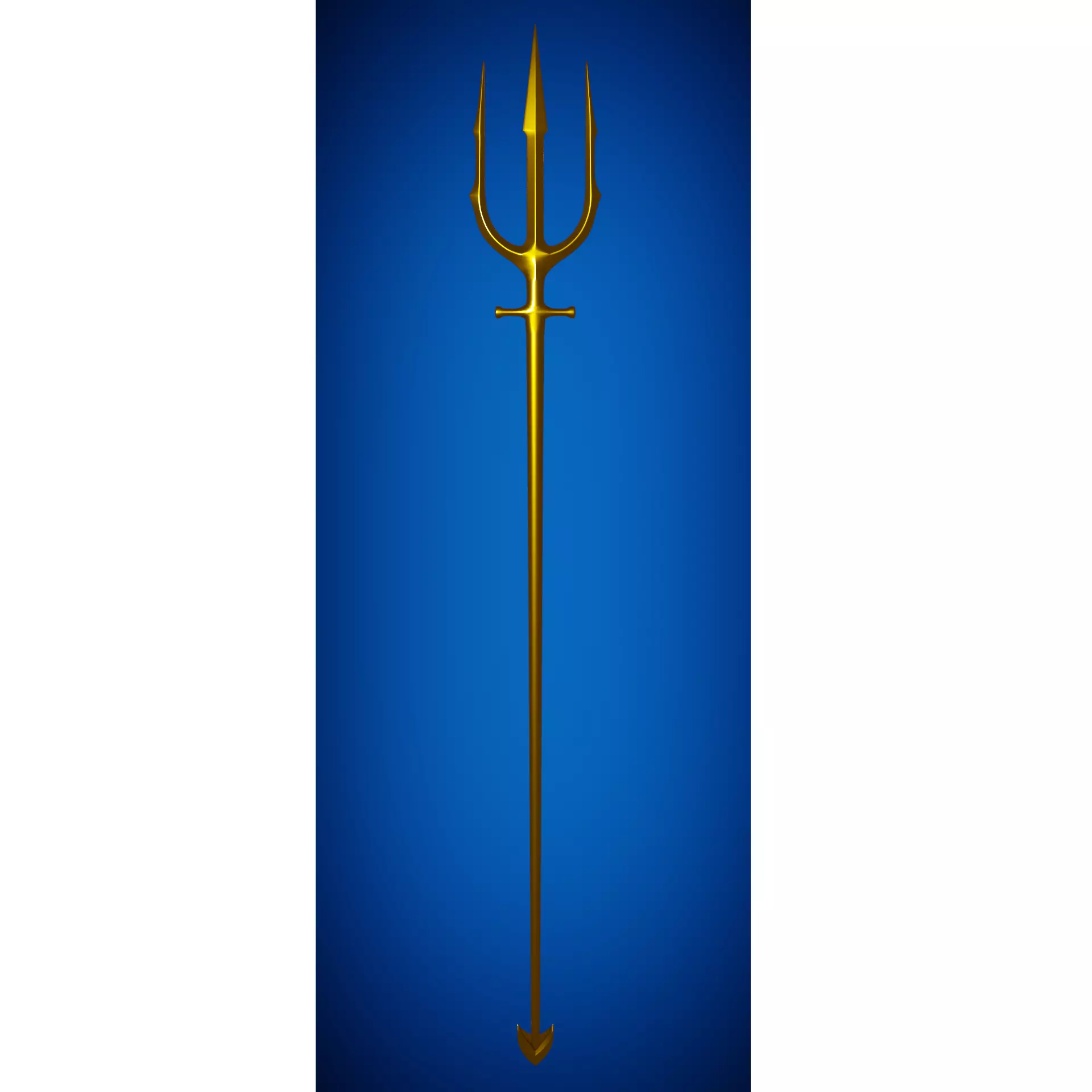 Atlan trident from the movie Aquaman Low-poly 3D model_0