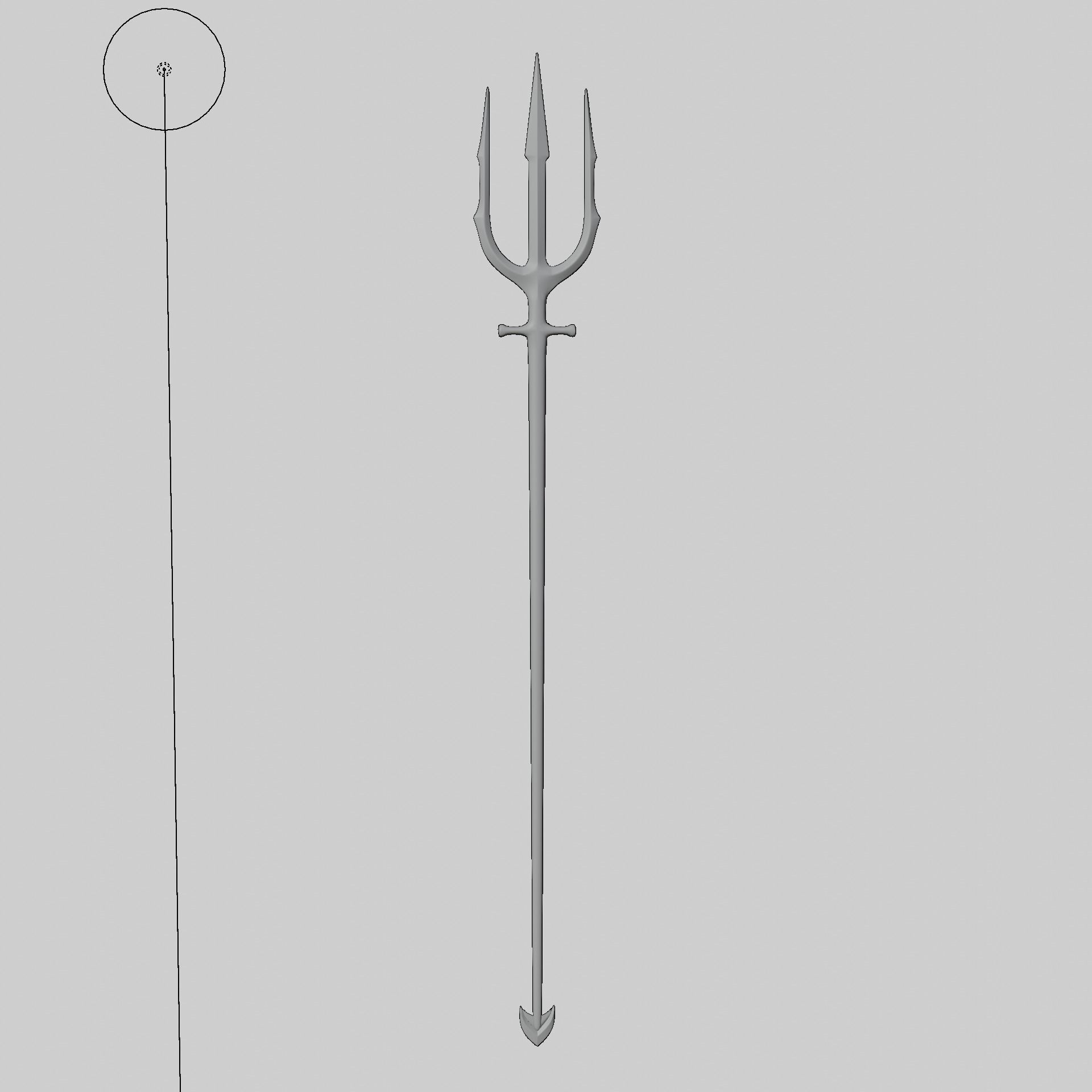 Atlan trident from the movie Aquaman Low-poly 3D model_9