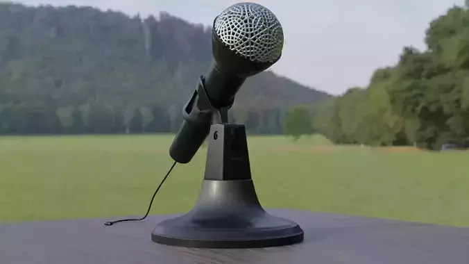 Microphones microphone on table