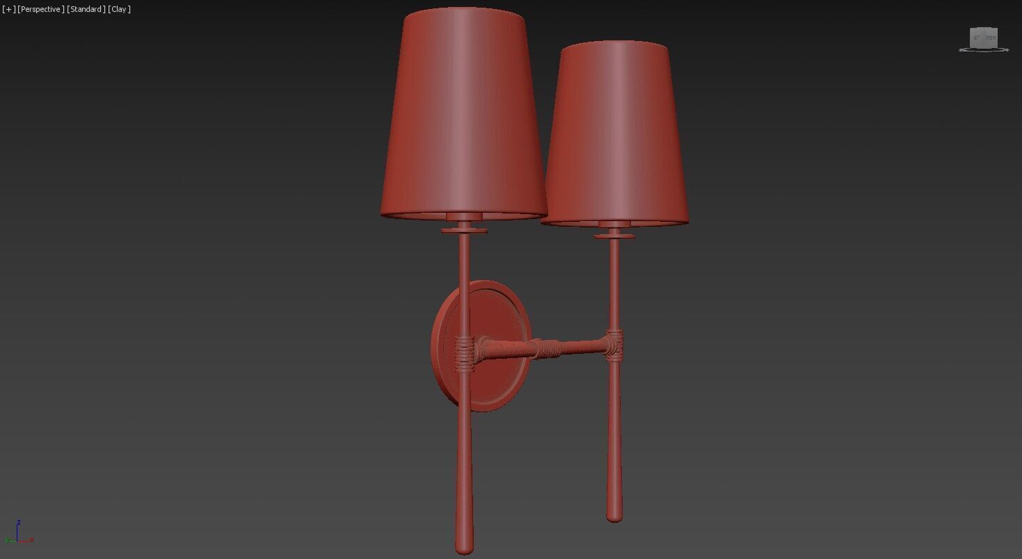 Rhodes Double Sconce 3D model_8