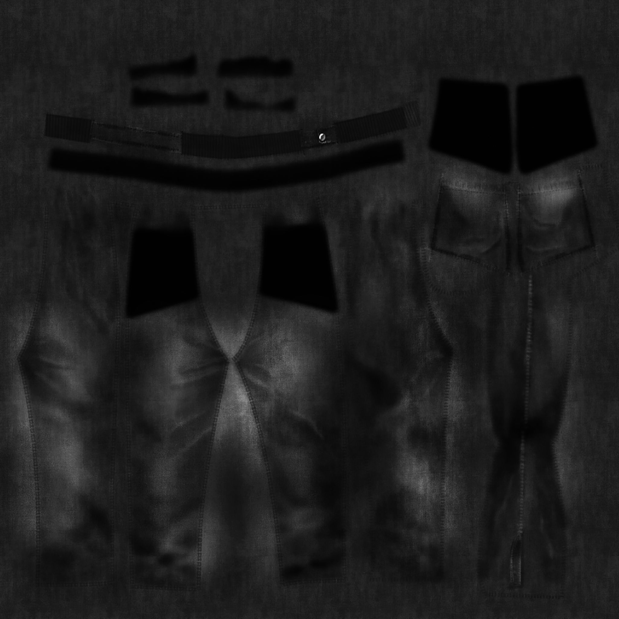 Male Baggy Skinny Jeans Low-poly 3D model_9