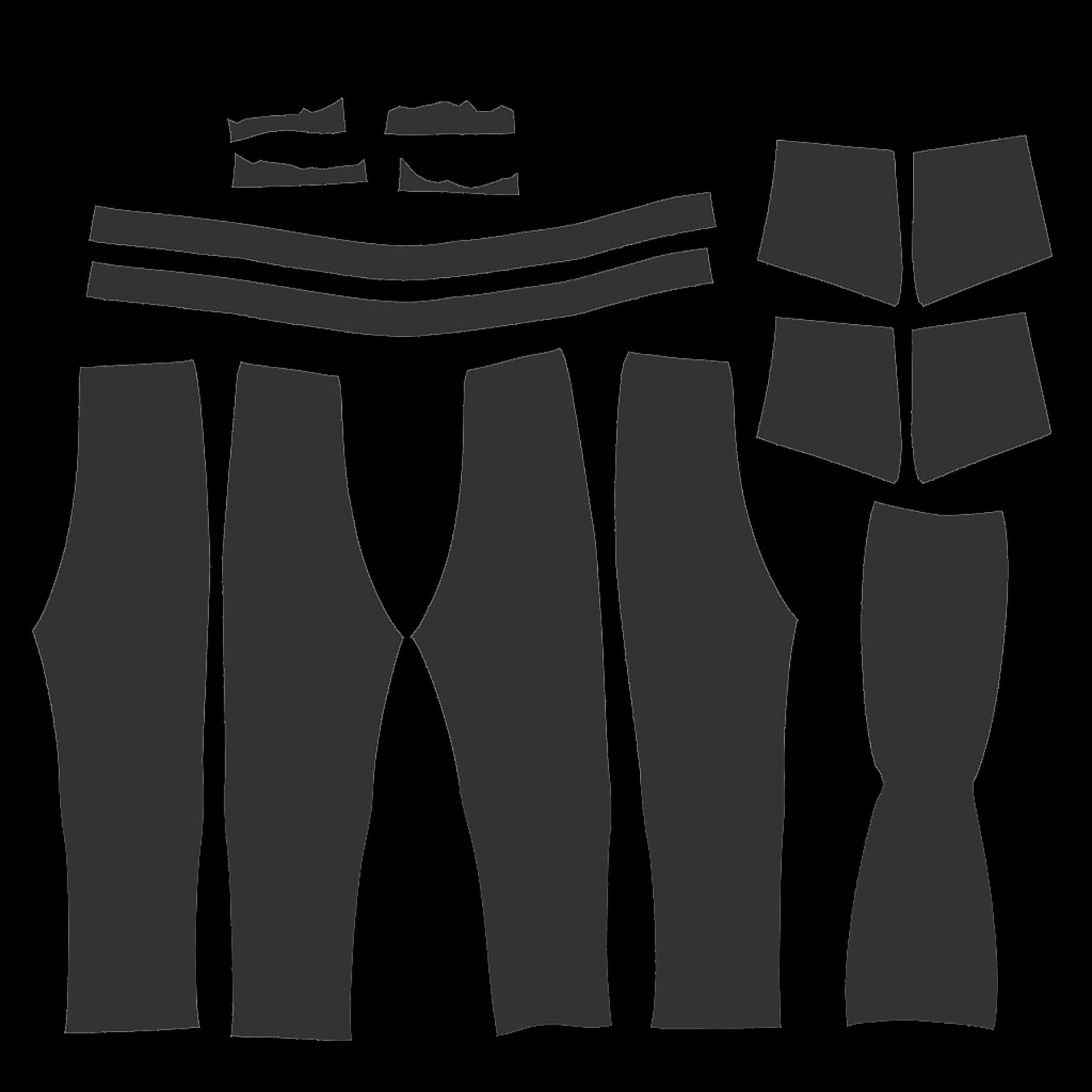 Male Baggy Skinny Jeans Low-poly 3D model_12