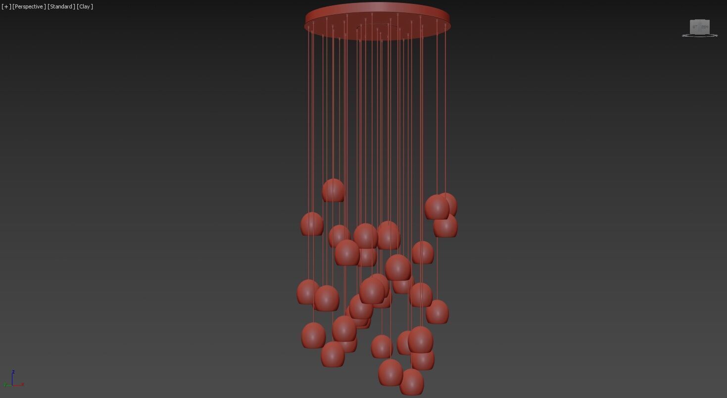 Arica Round Chandelier 36 Light 3D model_9