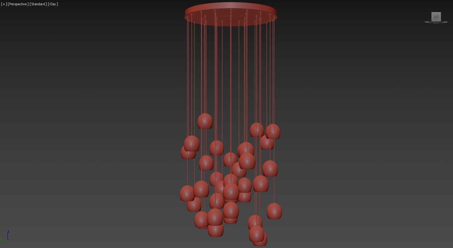 Arica Round Chandelier 36 Light 3D model_8