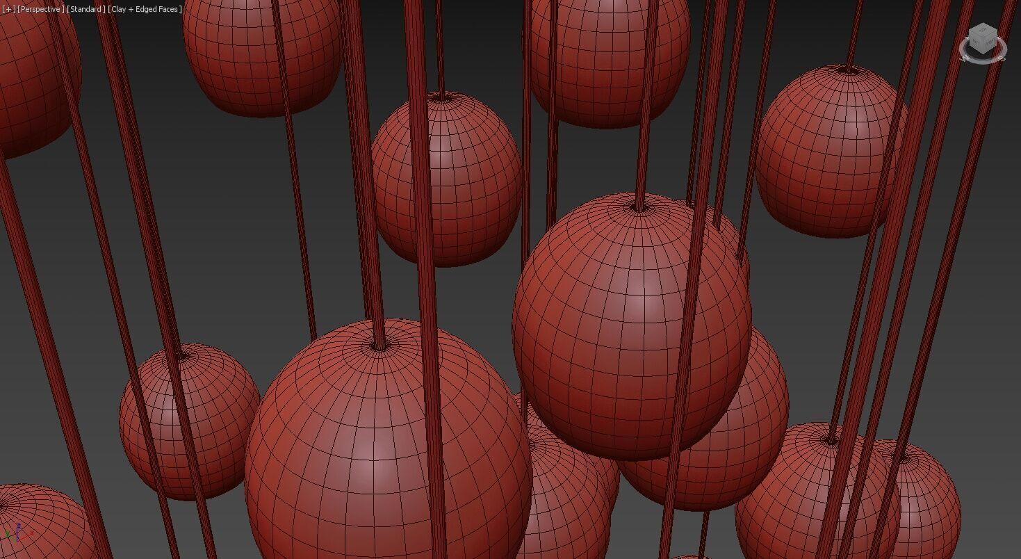 Arica Round Chandelier 36 Light 3D model_15