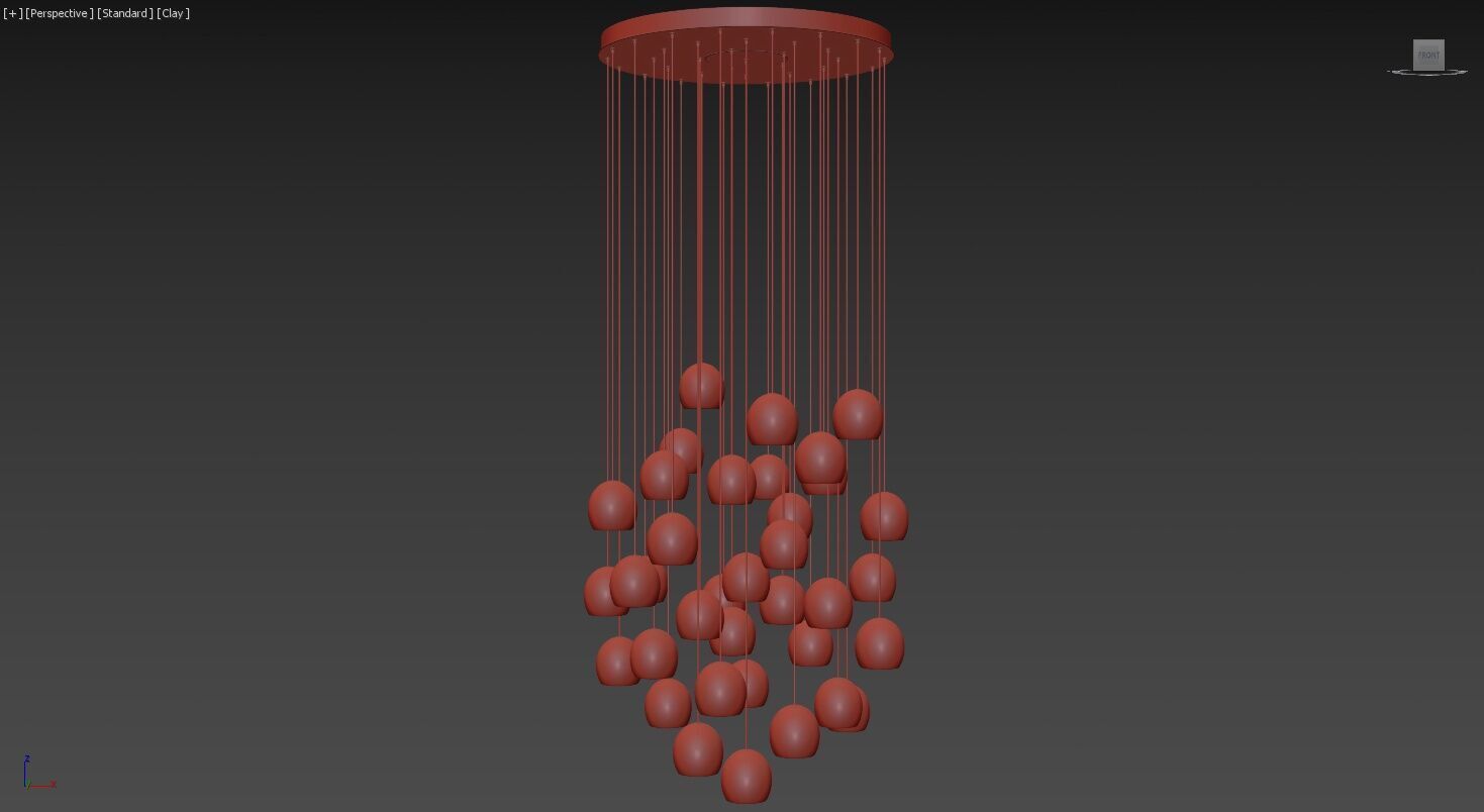 Arica Round Chandelier 36 Light 3D model_11