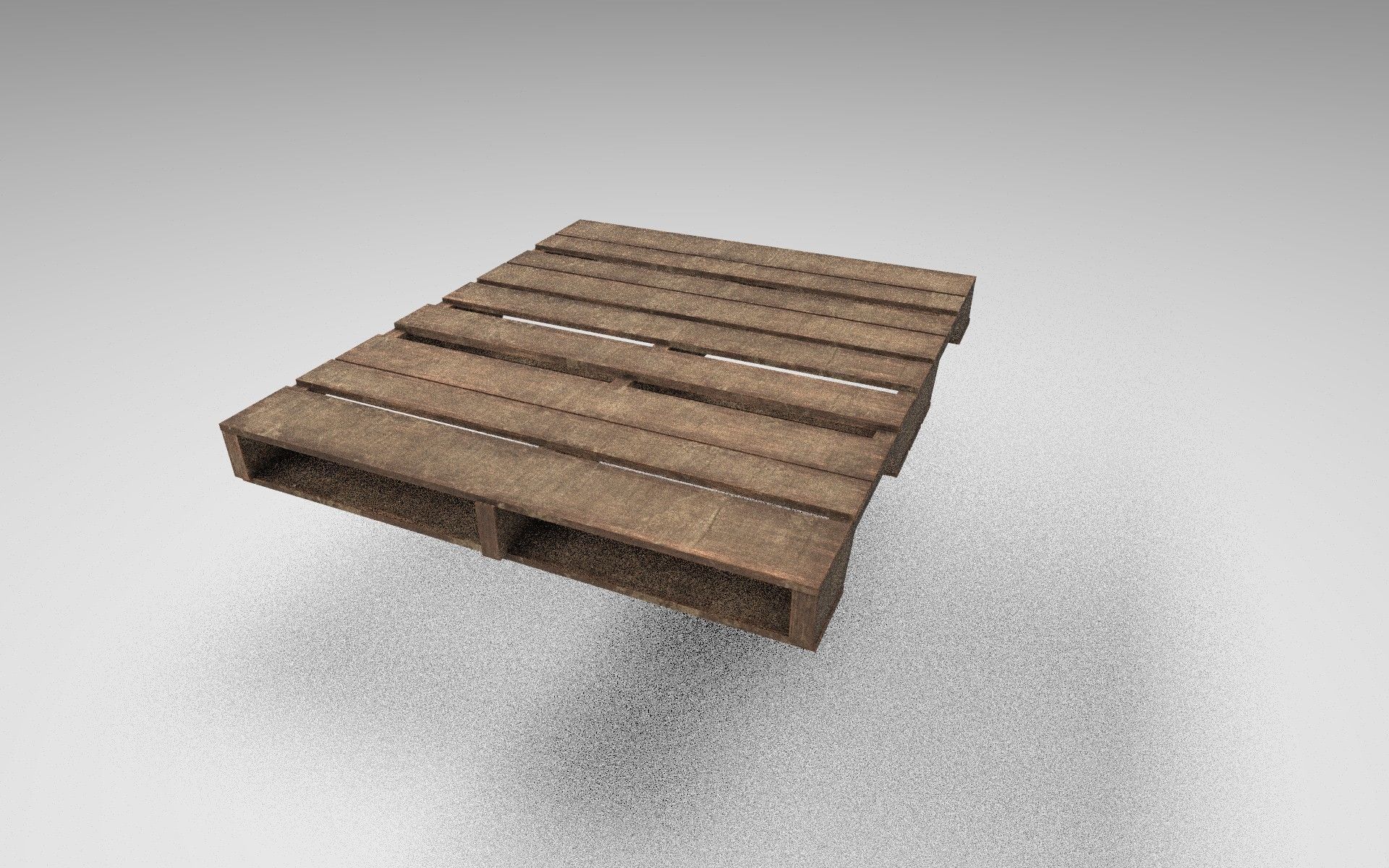 European wood pallet  Free low-poly 3D model_1