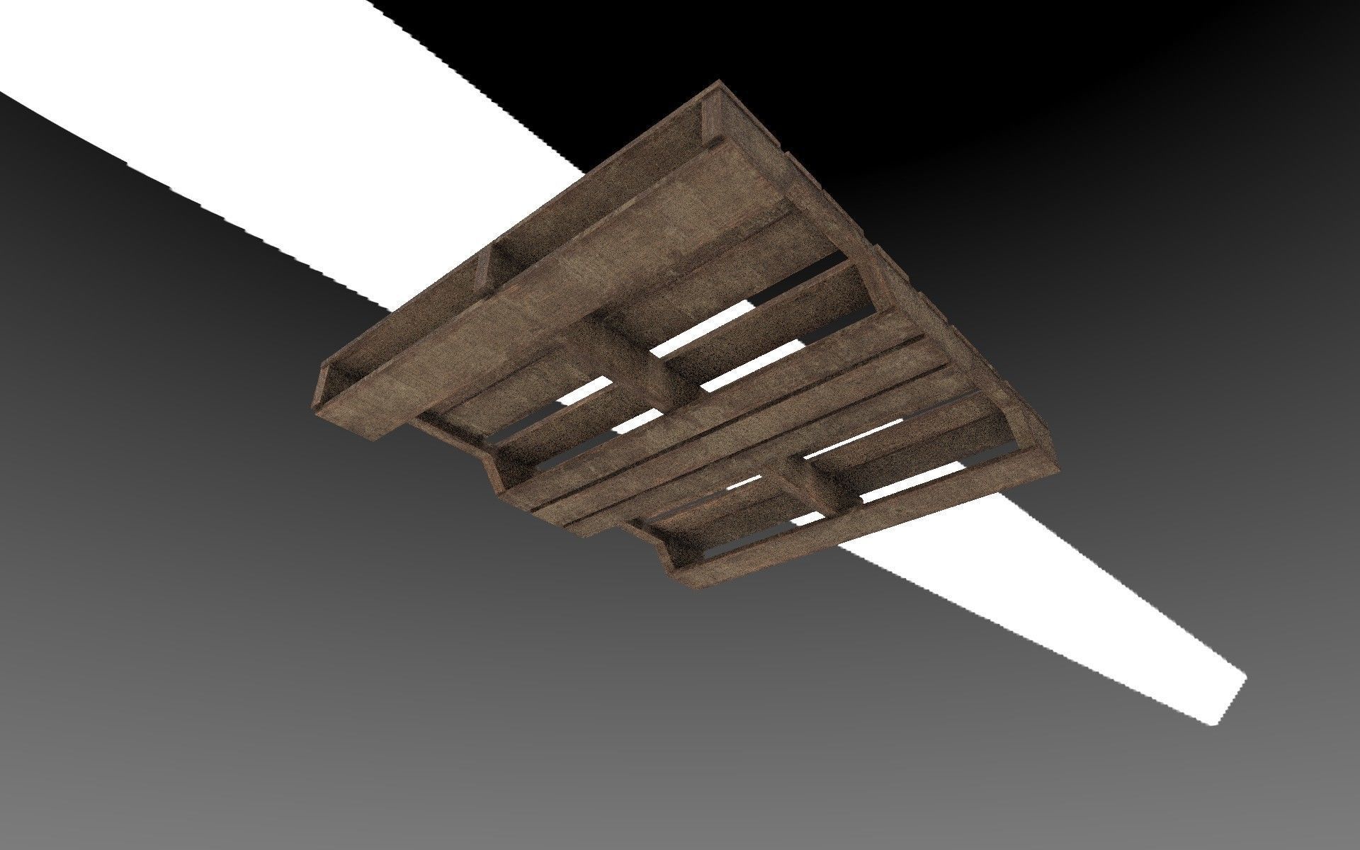 European wood pallet  Free low-poly 3D model_2
