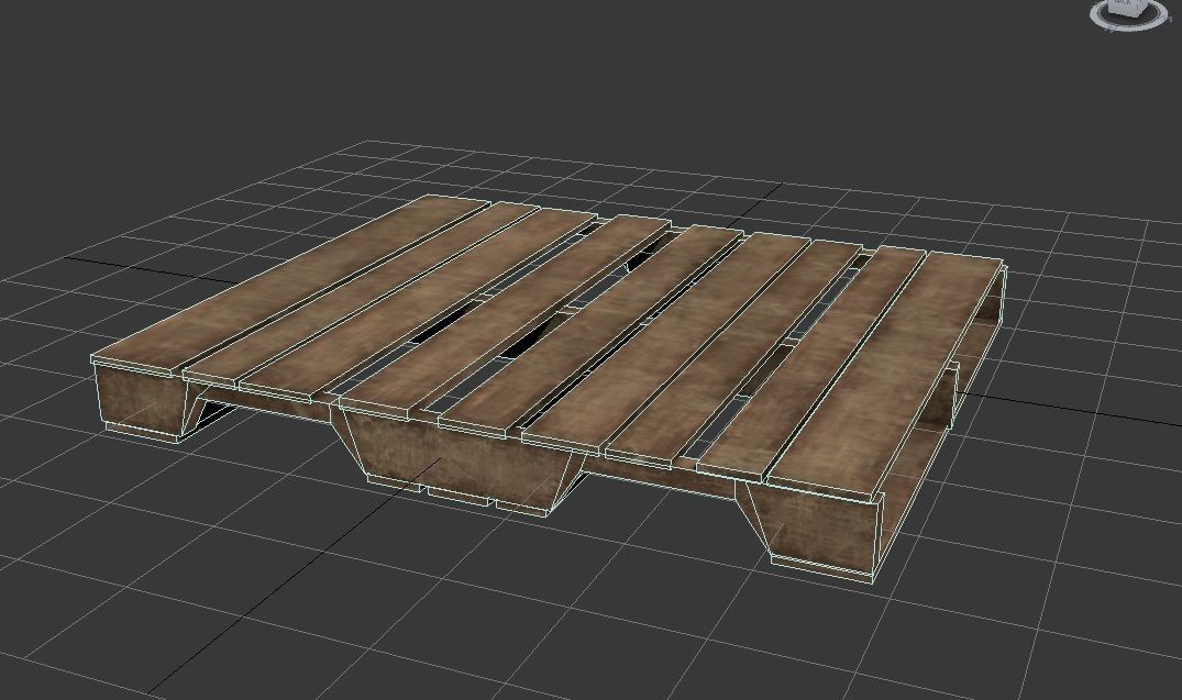 European wood pallet  Free low-poly 3D model_3