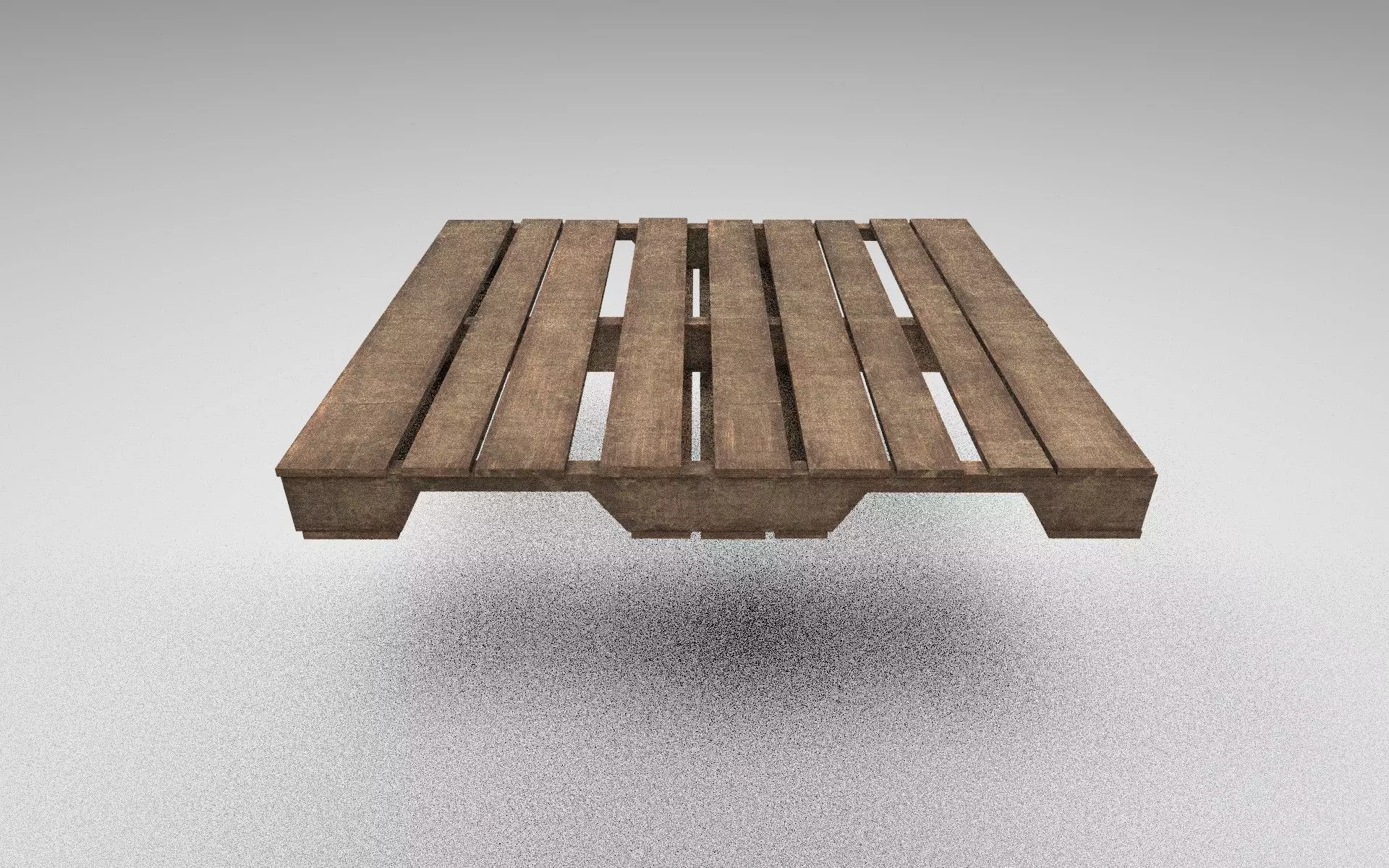 European wood pallet  Free low-poly 3D model_0