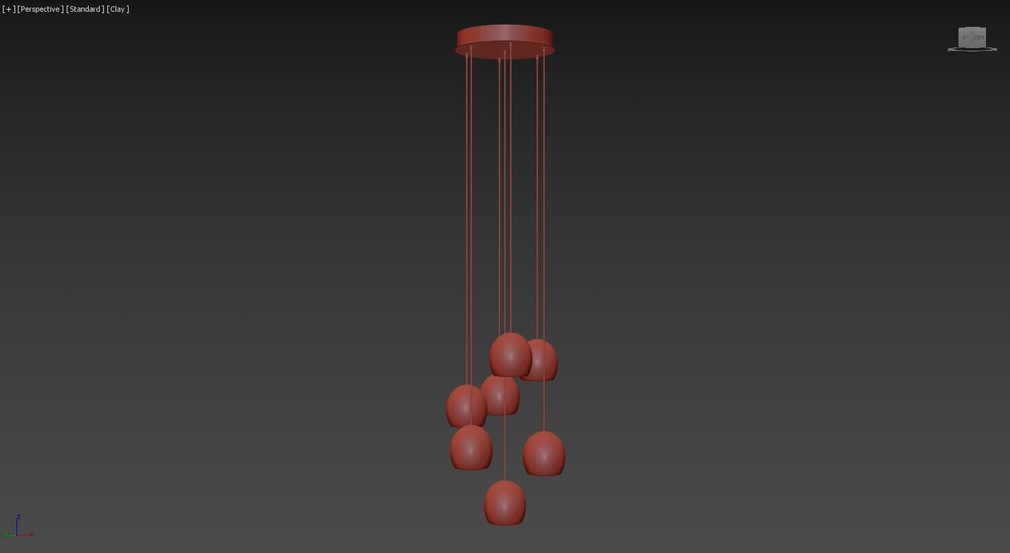 Arica Round Chandelier 7 Light 3D model_9