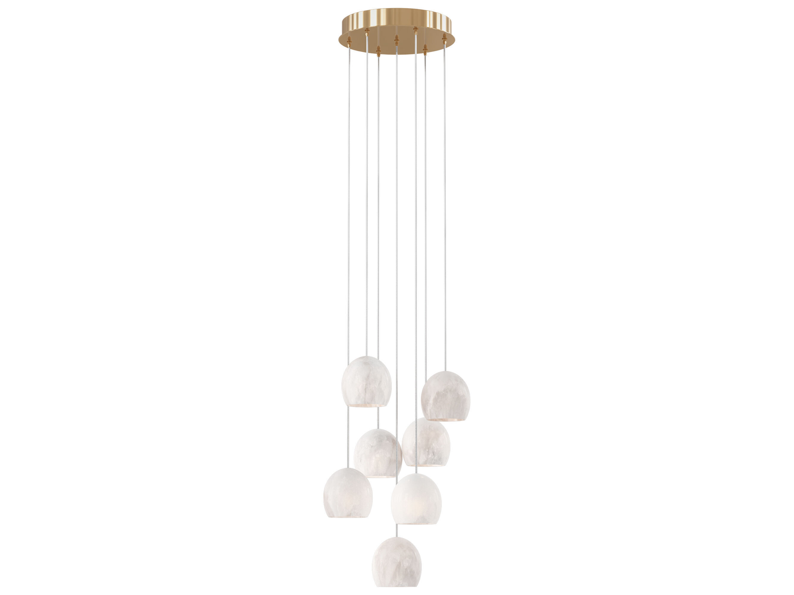 Arica Round Chandelier 7 Light 3D model_3
