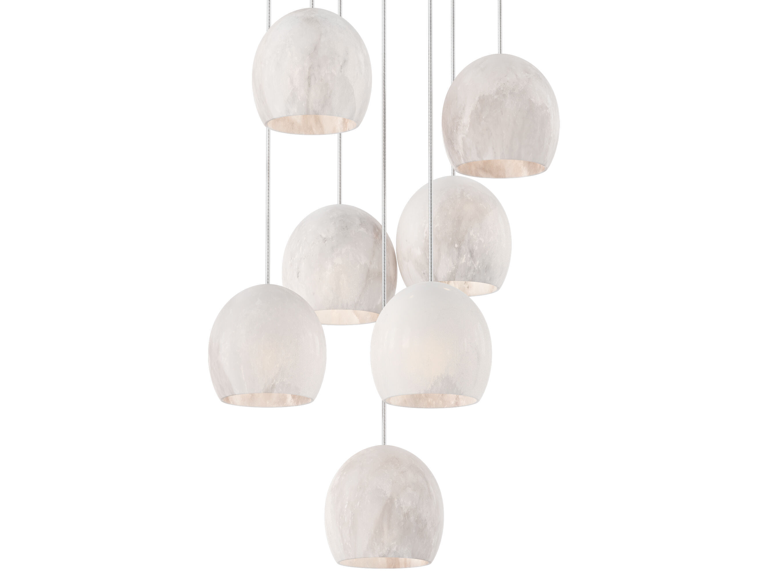 Arica Round Chandelier 7 Light 3D model_2