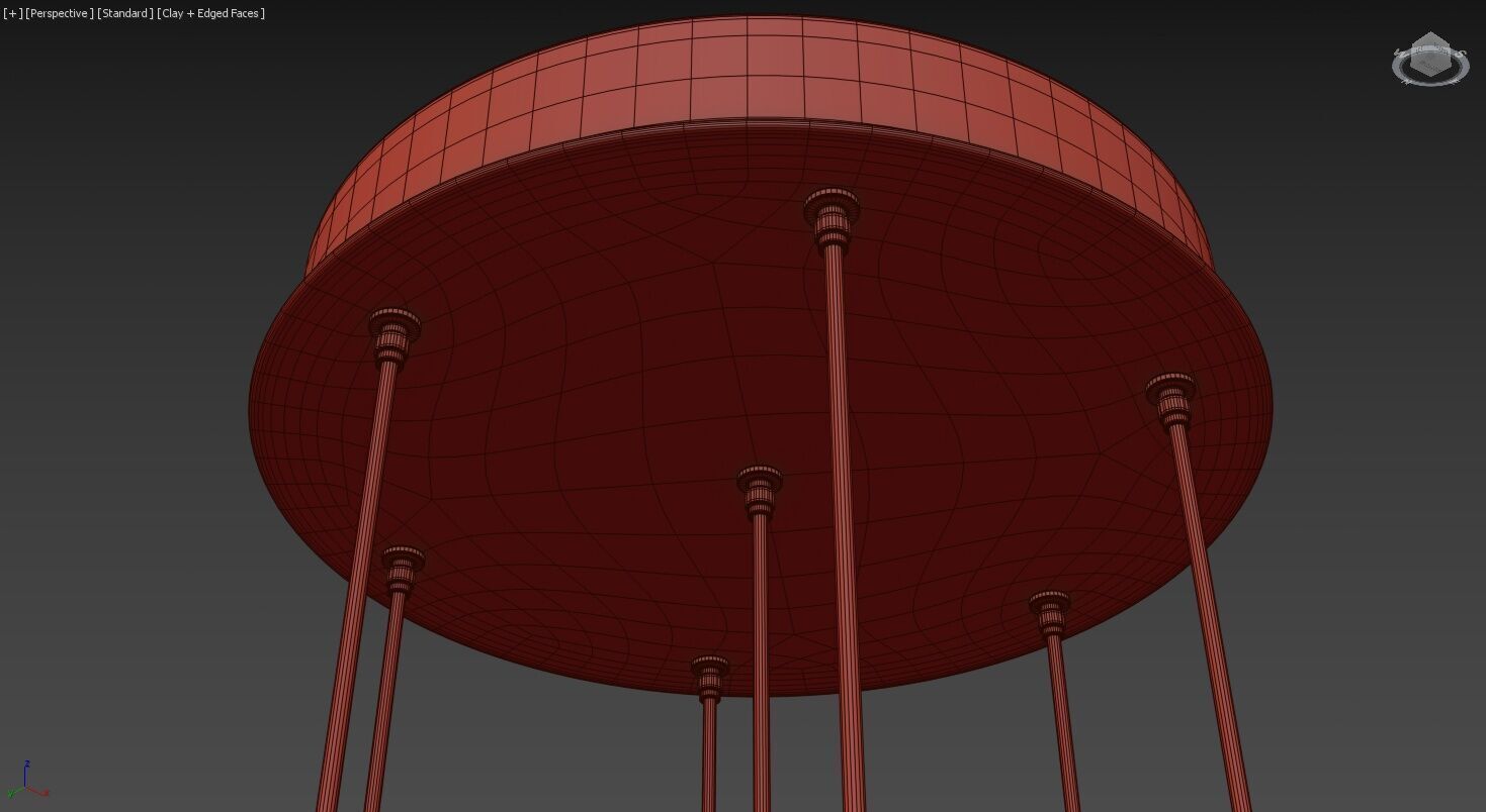 Arica Round Chandelier 7 Light 3D model_15