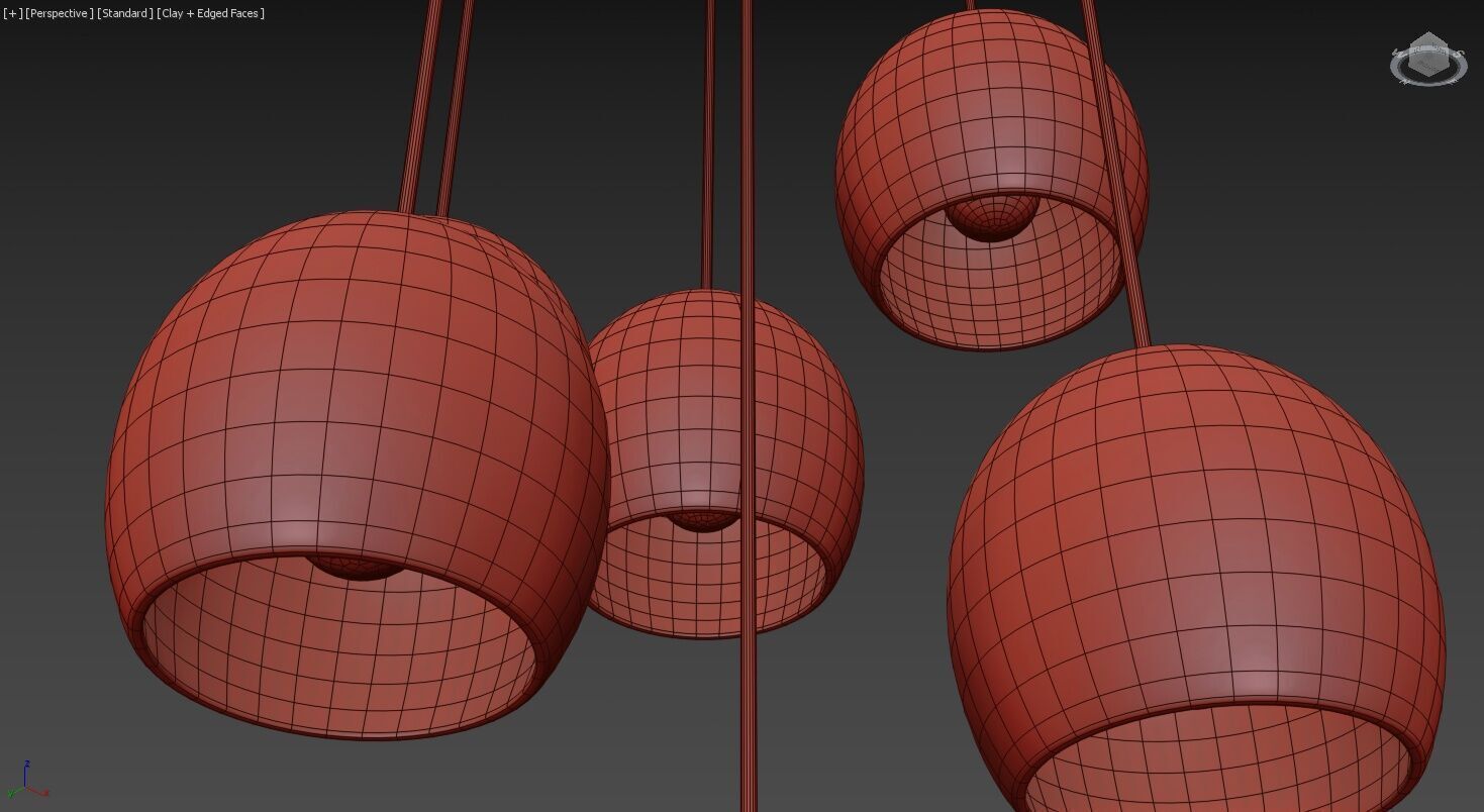 Arica Round Chandelier 7 Light 3D model_16
