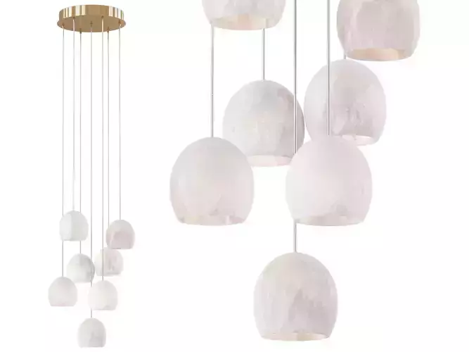 Arica Round Chandelier 7 Light 3D model
