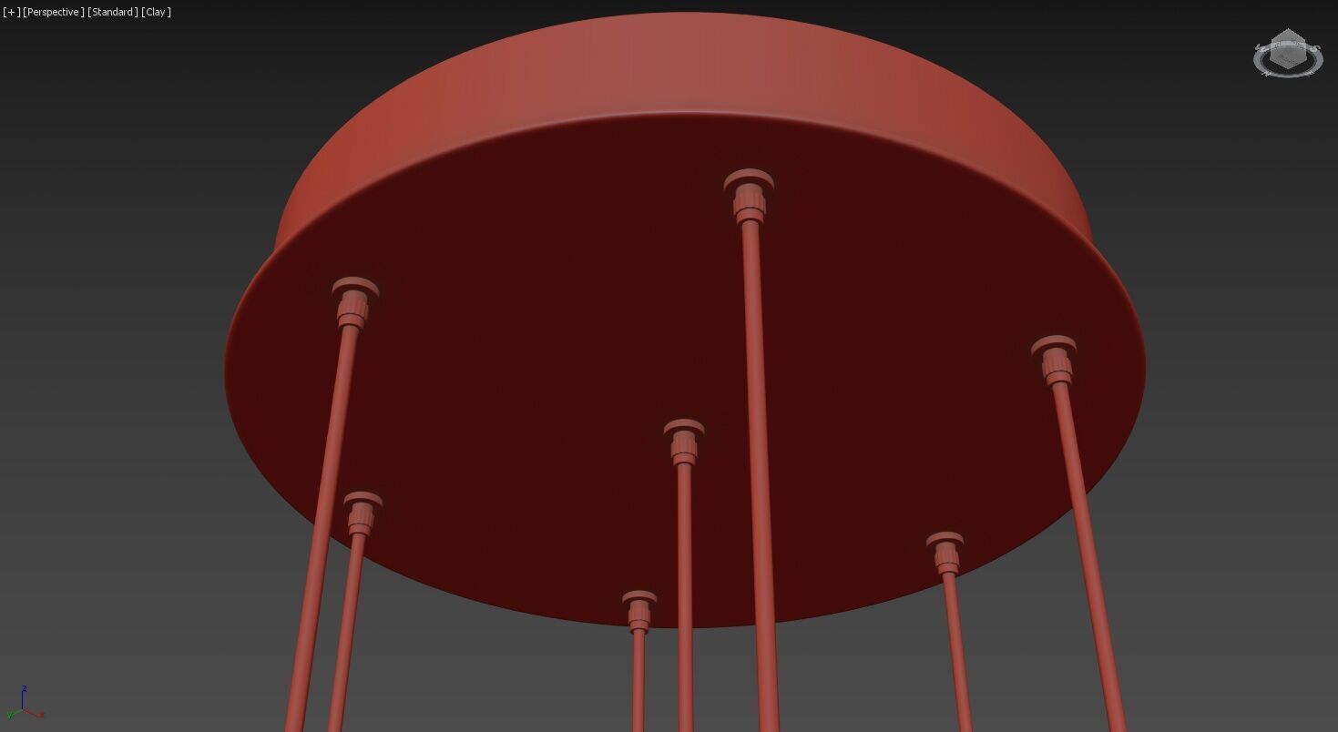 Arica Round Chandelier 7 Light 3D model_11