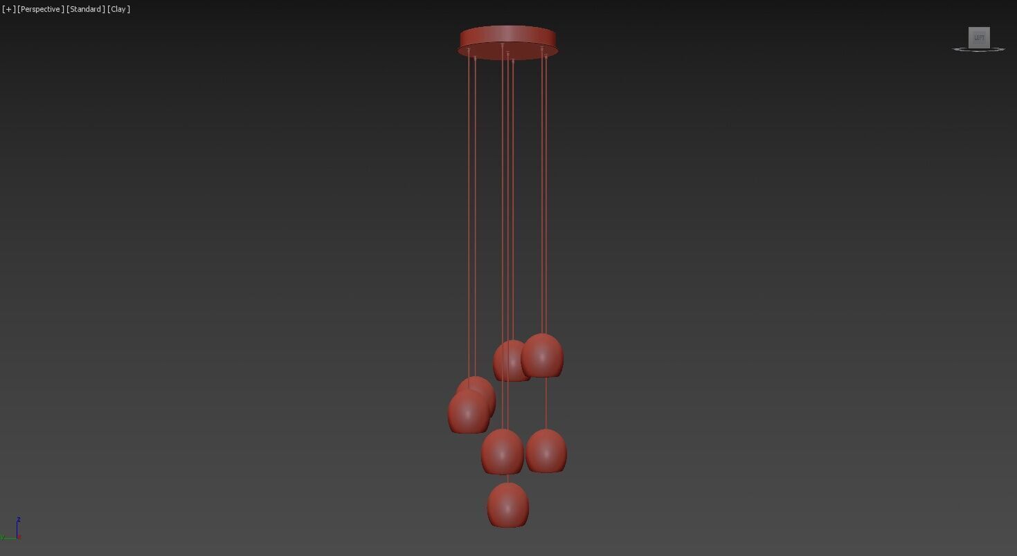 Arica Round Chandelier 7 Light 3D model_8