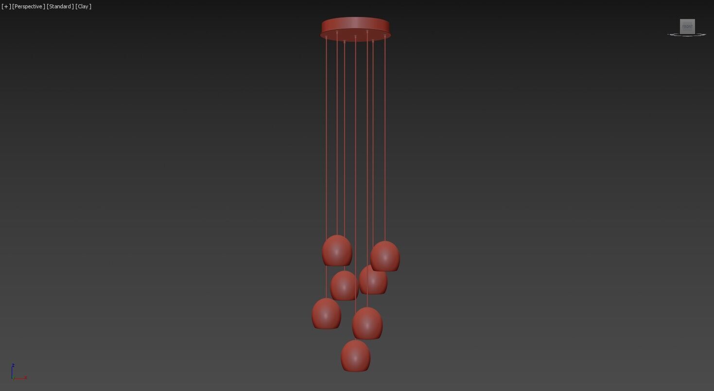 Arica Round Chandelier 7 Light 3D model_10