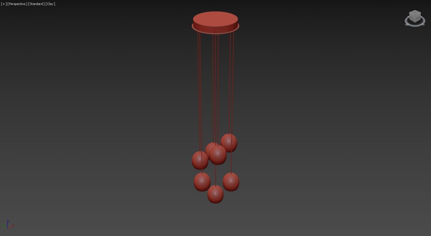 Arica Round Chandelier 7 Light 3D model_13