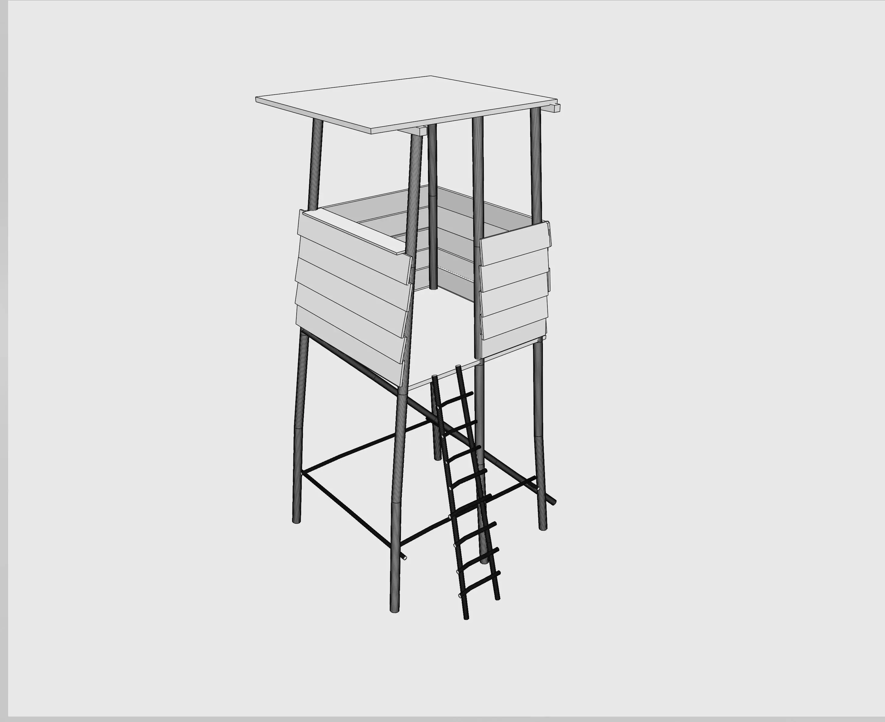High seat Free low-poly 3D model
