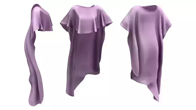 Long Poncho Topper Dress