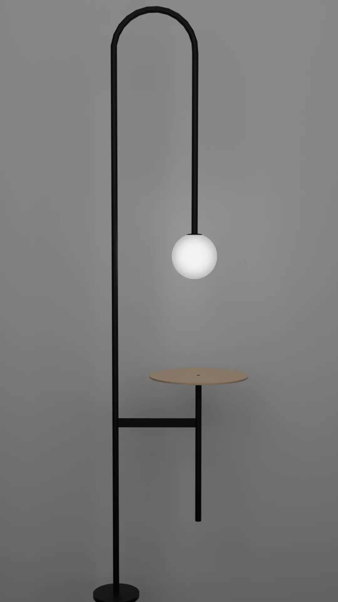 Minimalistic table and lamp combo Free 3D model