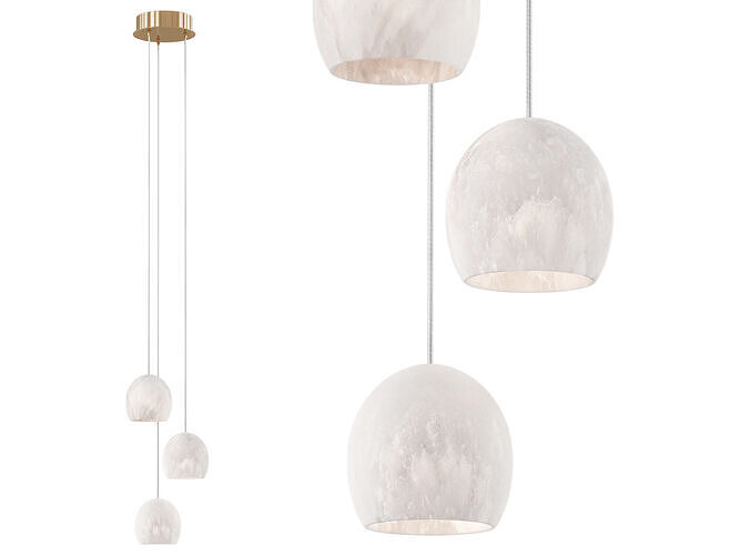 Arica Round Chandelier 3 Light 3D model