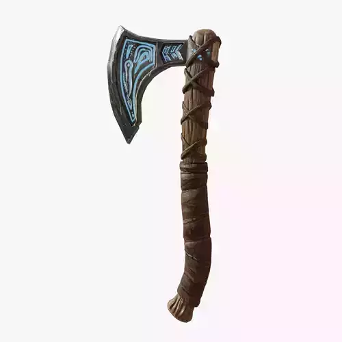Low-poly Stylized Viking Axe