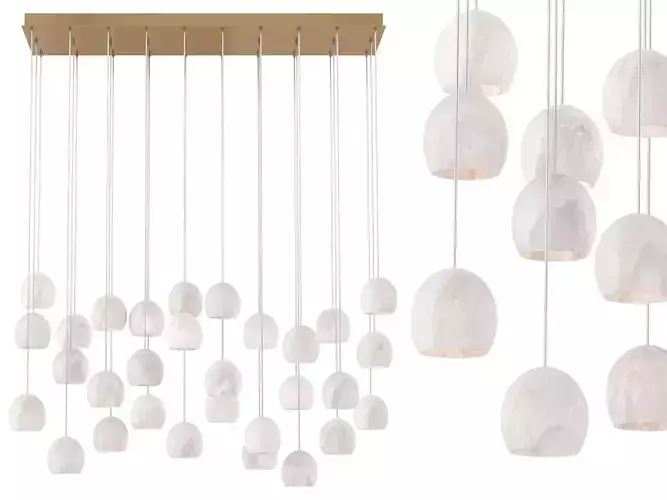 Arica Linear Chandelier Large 3D model
