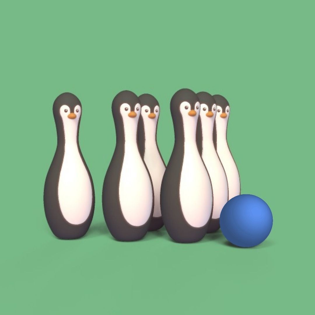 Penguin Bowling 3D print model_3