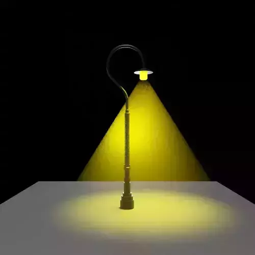 lamp2 model street lamp with light 3D model
