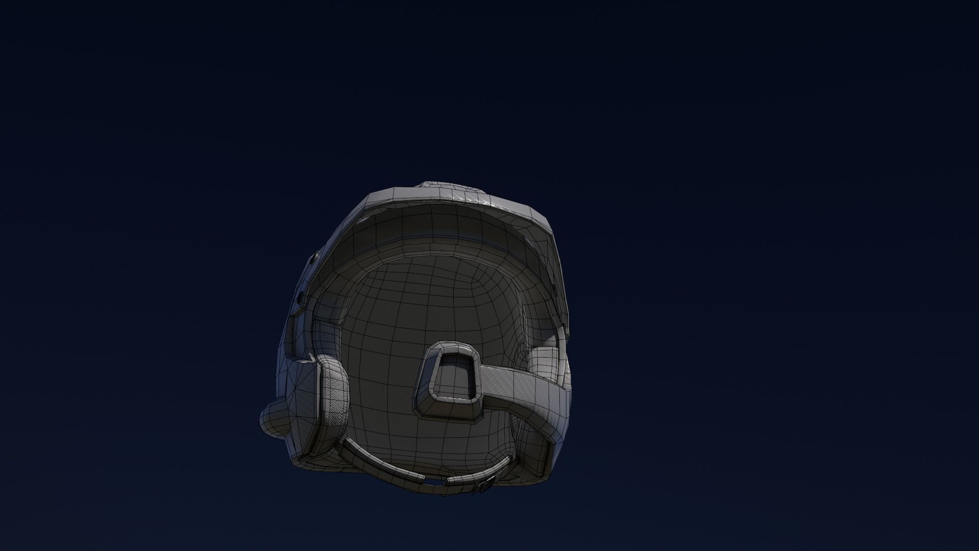 Rally helmet Low-poly 3D model_15