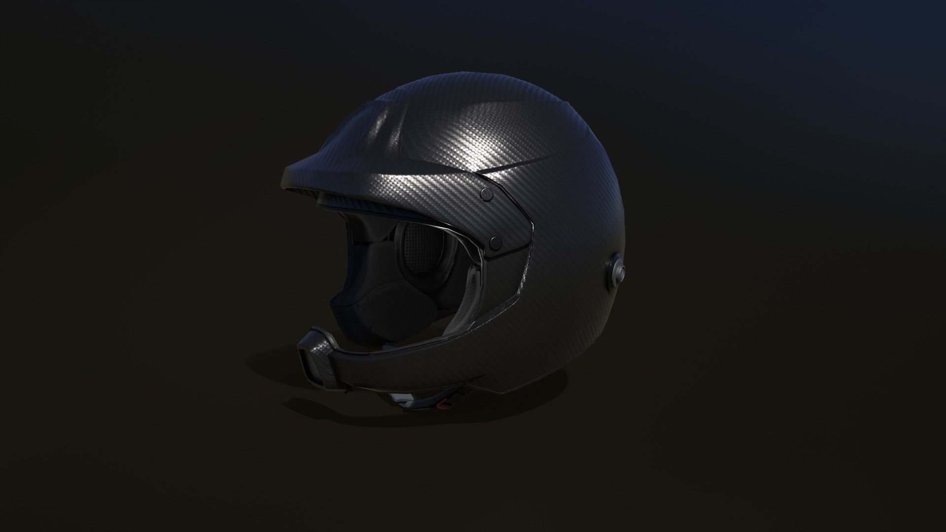 Rally helmet Low-poly 3D model_8