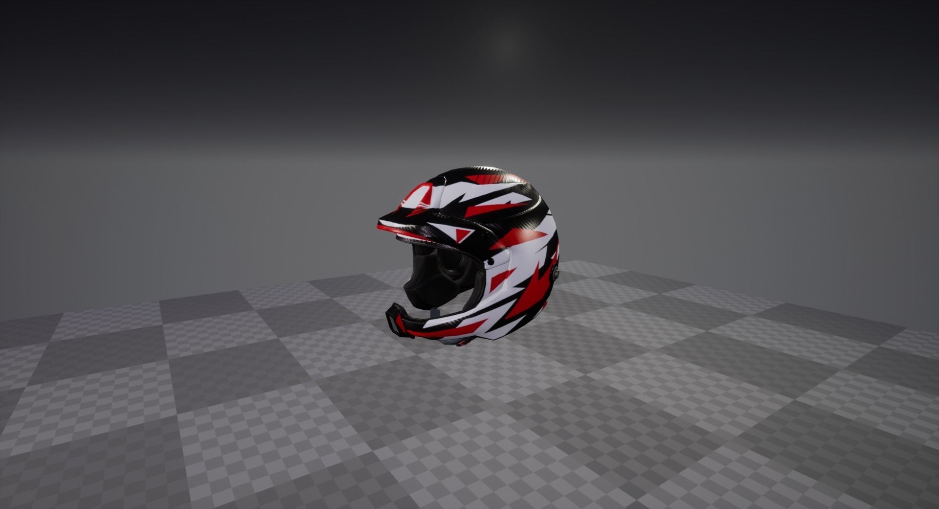 Rally helmet Low-poly 3D model_10