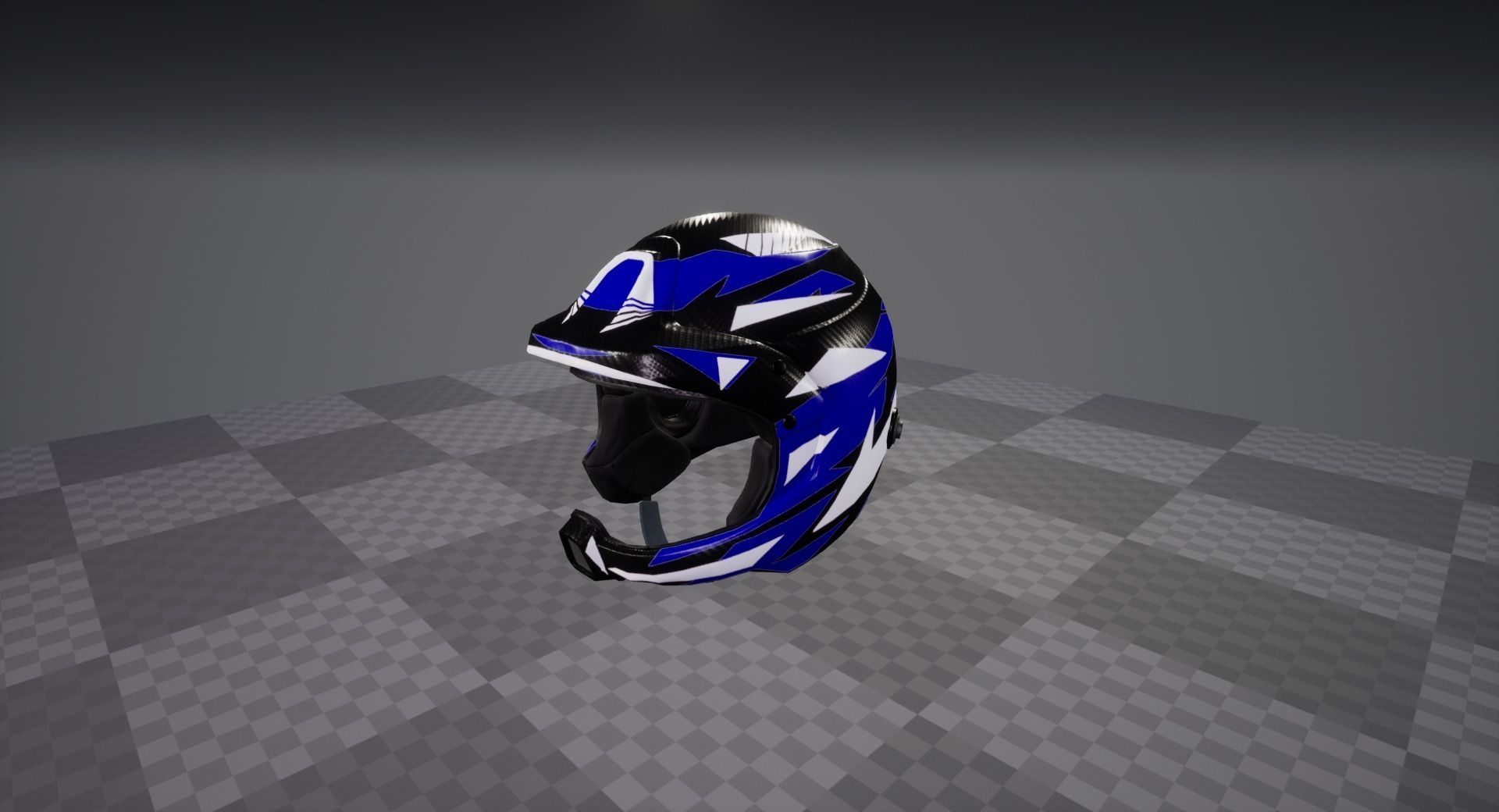 Rally helmet Low-poly 3D model_12