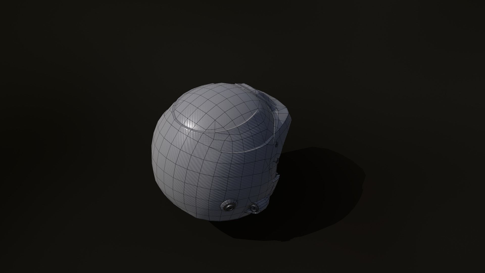 Rally helmet Low-poly 3D model_16