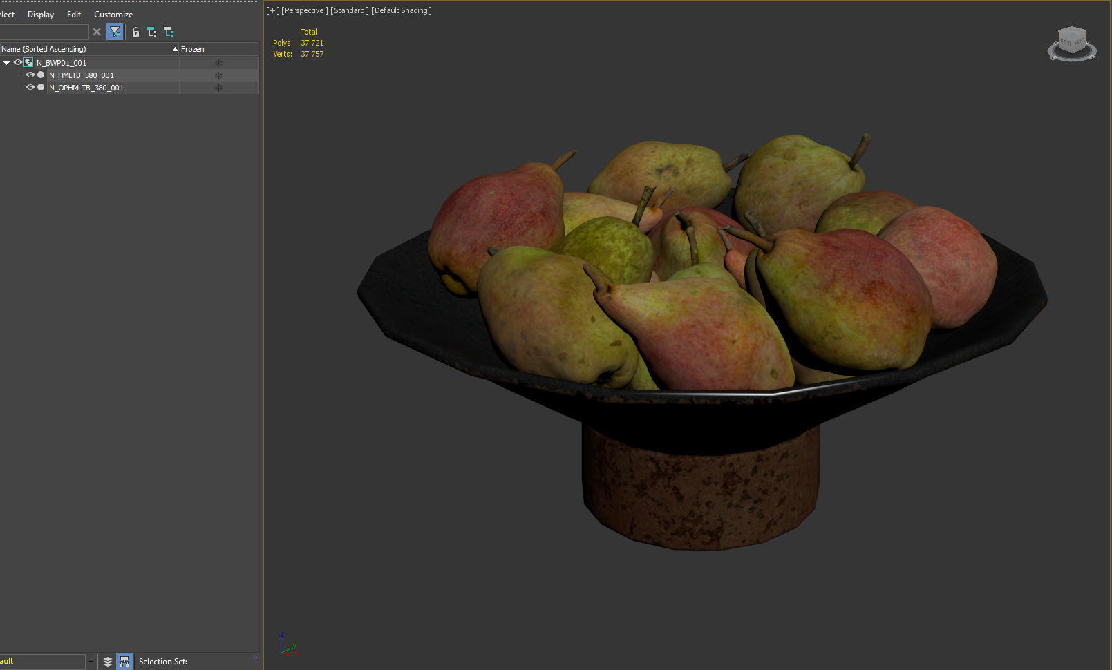 Pears in ceramic bowls 3D Model Collection_32
