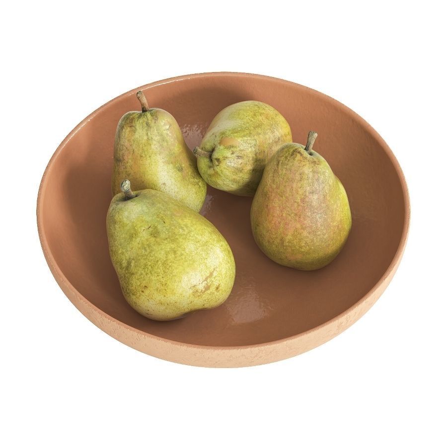 Pears in ceramic bowls 3D Model Collection_9