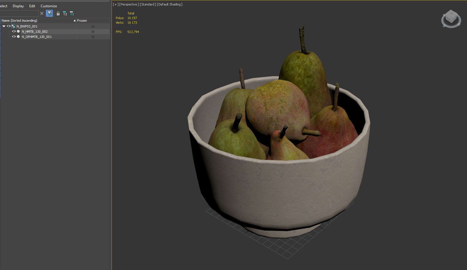 Pears in ceramic bowls 3D Model Collection_34