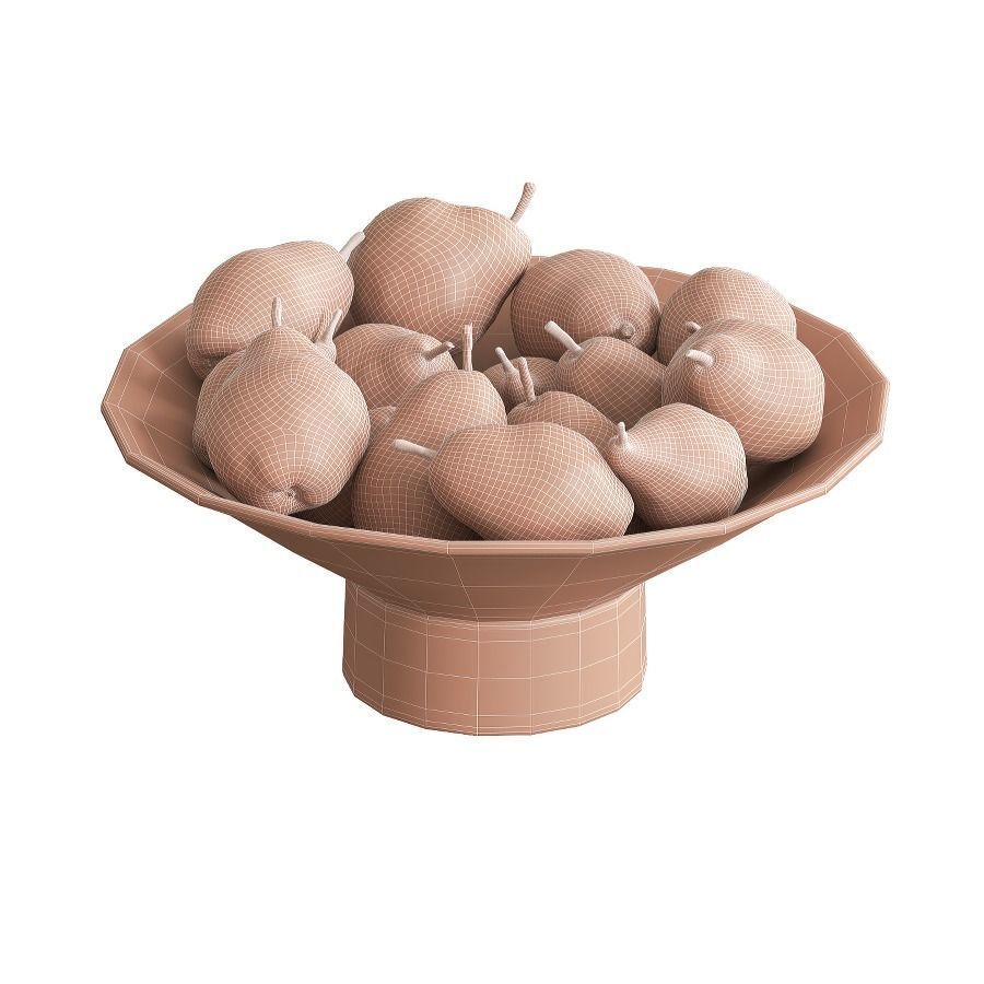 Pears in ceramic bowls 3D Model Collection_22
