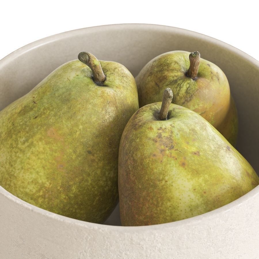 Pears in ceramic bowls 3D Model Collection_17